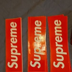 Supreme Bold Red Party Stickers